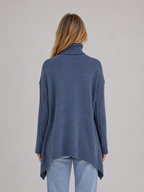 Roll Neck Oversized Jumper – Soft Knit Longline Sweater