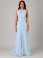 Ruched Chiffon Maxi Dress