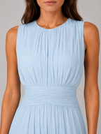 Ruched Chiffon Maxi Dress