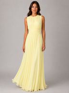 Ruched Chiffon Maxi Dress