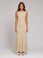 Ruched A-Line Maxi Dress