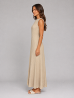Ruched A-Line Maxi Dress