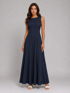 Ruched A-Line Maxi Dress
