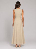 Ruched A-Line Maxi Dress