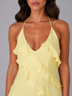 Halter Tiered Maxi Dress