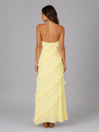 Halter Tiered Maxi Dress