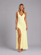 Ruffle Split Maxi Dress