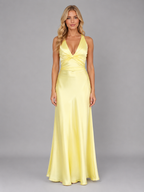 Satin Halter Maxi Dress