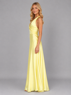 Satin Halter Maxi Dress