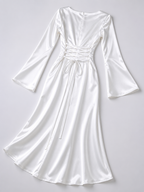 Satin Long Sleeve Maxi Dress