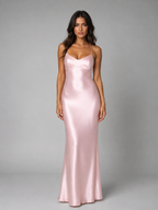Satin Evening Maxi Dress
