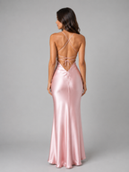 Satin Evening Maxi Dress