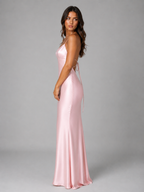Satin Evening Maxi Dress