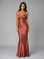 Satin Evening Maxi Dress