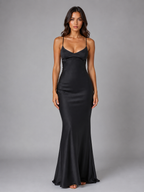 Satin Evening Maxi Dress