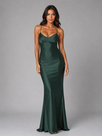 Satin Evening Maxi Dress