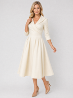 Satin Wrap Midi Dress