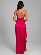 Satin Split Maxi Dress