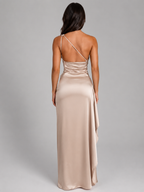 Satin Split Maxi Dress