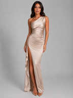 Satin Split Maxi Dress