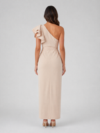 One-Shoulder Ruffle Midi Dress