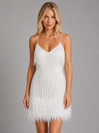 Sequin Fringe Party Mini Dress