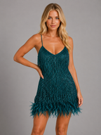 Sequin Fringe Party Mini Dress