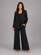 Sequin Three-Piece Trouser Set – Elegant Occasion Co-Ord
