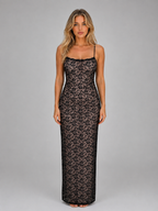 Sheer Lace Maxi Dress