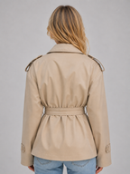 Short Trench Coat – Belted Double Breasted Jacket