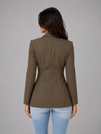 Single Breasted Tailored Blazer – Smart Office Jacket