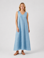 Sleeveless A-Line Maxi Dress