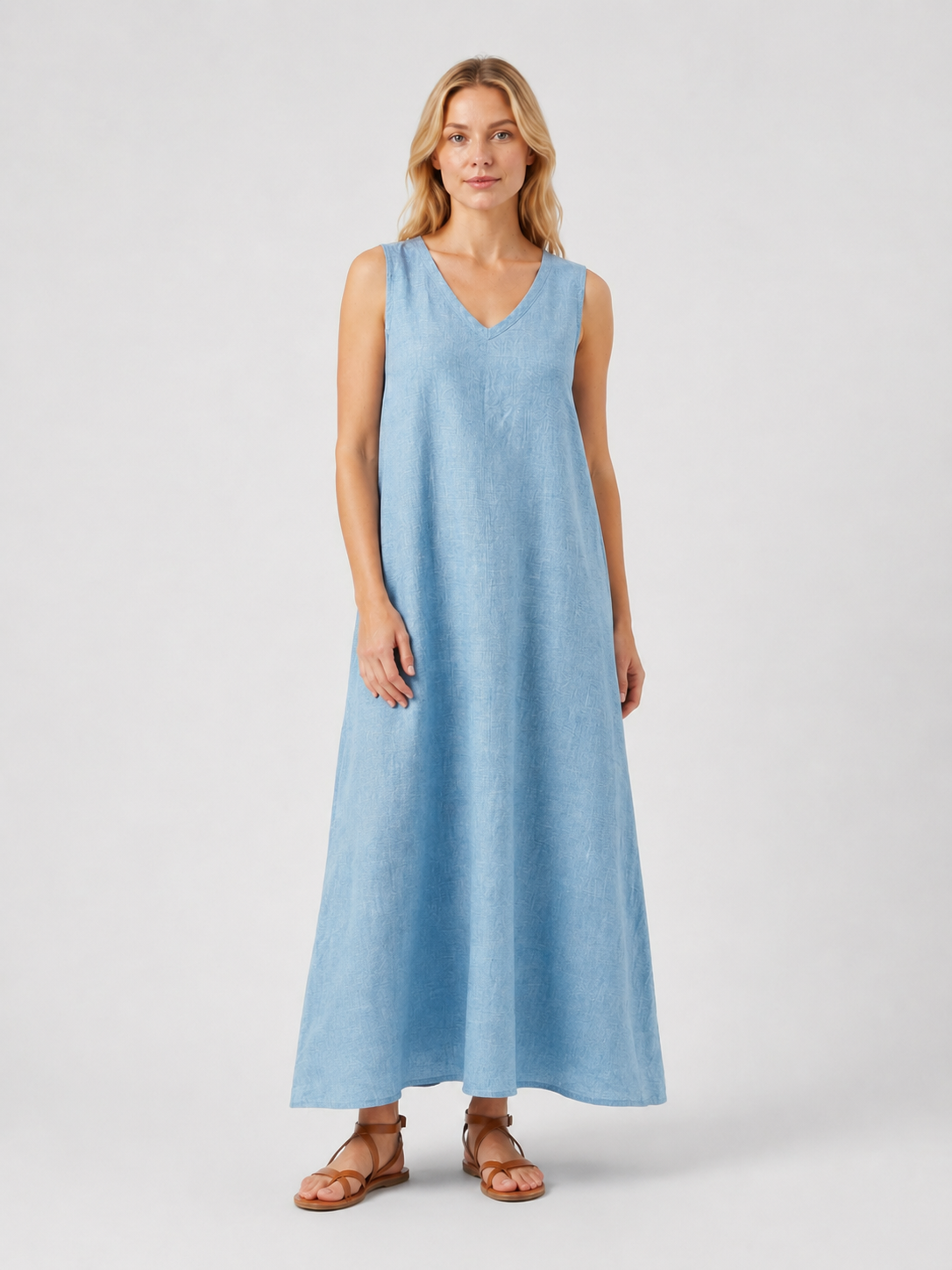 Women's Sleeveless A-Line Maxi Dress
