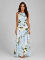 Sleeveless Floral Maxi Dress
