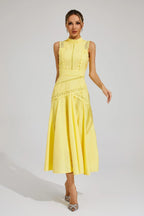 Sleeveless Lace Midi Dress