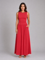 Sleeveless Pocket Maxi Dress