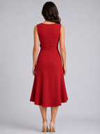 Sleeveless Pleated Midi Dress