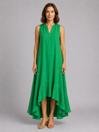 Sleeveless V-Neck Maxi Dress