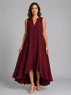 Sleeveless V-Neck Maxi Dress