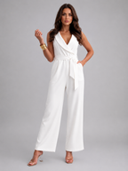 Sleeveless Wide Leg Jumpsuit