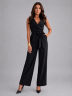 Sleeveless Wide Leg Jumpsuit