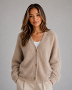 Soft Knit Cardigan – Button Front V-Neck Sweater