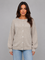 Soft Knit Cardigan – Crew Neck Button Front