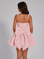 Sequin Bow Mini Dress