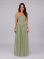 Strapless Tulle Corset Dress