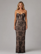Lace Corset Maxi Dress
