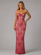 Lace Corset Maxi Dress
