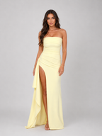 Strapless Split Maxi Dress