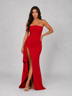 Strapless Split Maxi Dress