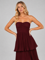 Strapless Tiered Maxi Dress